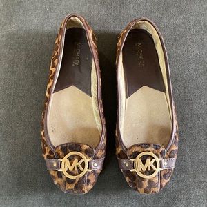 leopard print Michael Kors ballet flats size 10